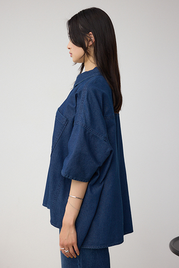 C/T冷感デニムドルマンシャツ 詳細画像