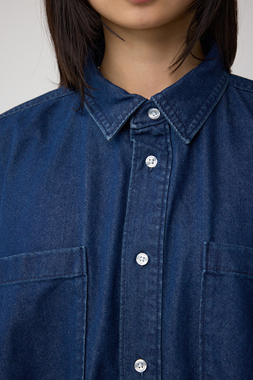 C/T冷感デニムドルマンシャツ 詳細画像