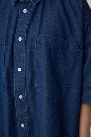 C/T冷感デニムドルマンシャツ 詳細画像