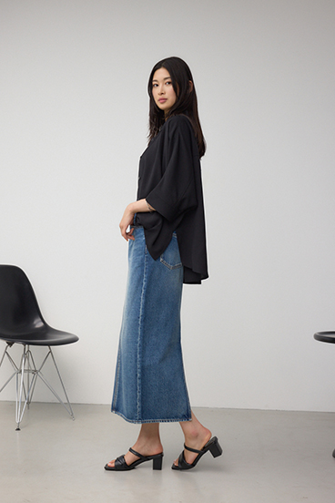 C/T冷感サイドゴムデニムスカート 詳細画像