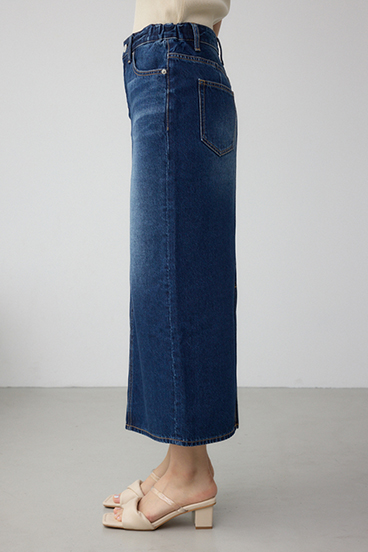 C/T冷感サイドゴムデニムスカート 詳細画像