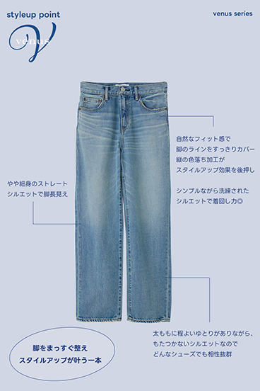 AZUL DENIM VENUSストレートデニム 詳細画像