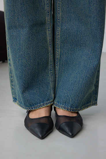 【WEB限定】AZUL DENIM ハイウエストワイドロング丈 詳細画像