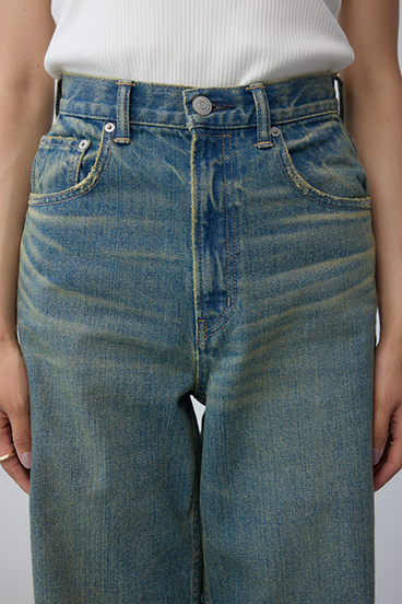 【WEB限定】AZUL DENIM ハイウエストワイドロング丈 詳細画像
