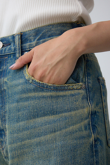 【WEB限定】AZUL DENIM ハイウエストワイドロング丈 詳細画像