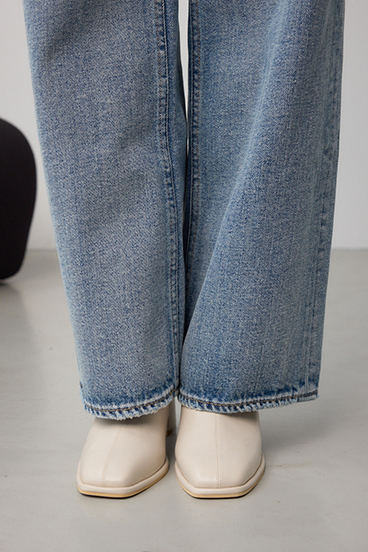 【WEB限定】AZUL DENIM ハイウエストワイドロング丈 詳細画像