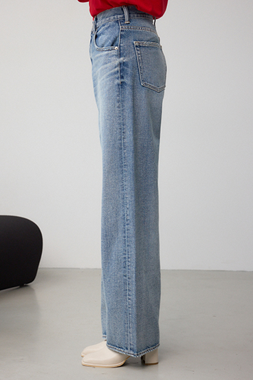 【WEB限定】AZUL DENIM ハイウエストワイドロング丈 詳細画像