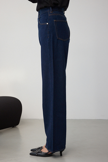 【WEB限定】AZUL DENIM ハイウエストワイドロング丈 詳細画像