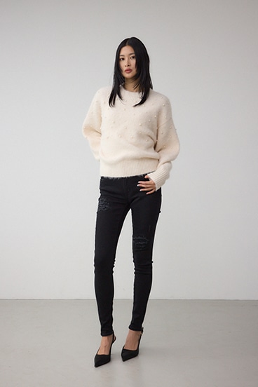 AZUL DENIM リペアスキニーデニム 詳細画像