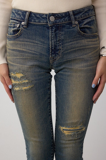 AZUL DENIM リペアスキニーデニム 詳細画像