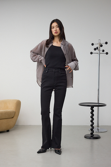 【WEB限定】AZUL DENIM フレアデニムロング丈 詳細画像