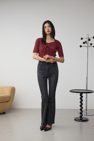 【WEB限定】AZUL DENIM フレアデニムロング丈 詳細画像