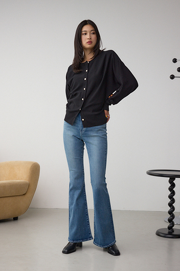 【WEB限定】AZUL DENIM フレアデニムロング丈 詳細画像