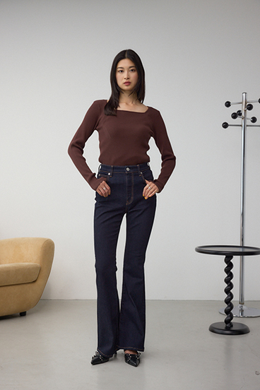 【WEB限定】AZUL DENIM フレアデニムロング丈 詳細画像