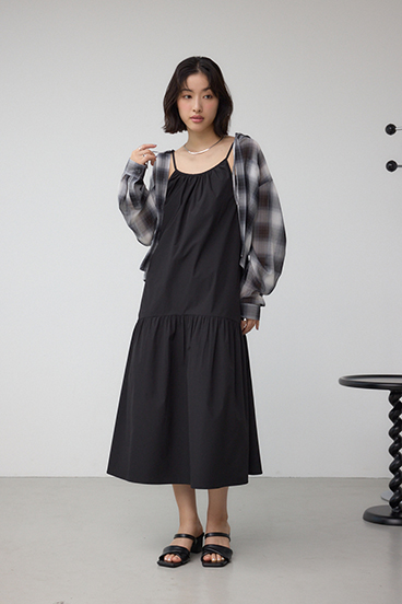 シアーチェックフードシャツ 詳細画像