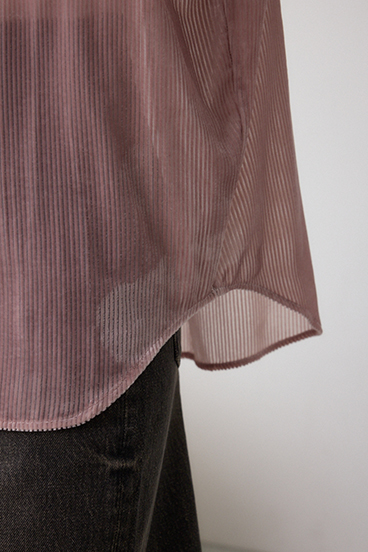 シアーコーデュロイ袖スリットボタンシャツ 詳細画像
