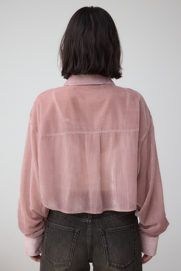 シアーコーデュロイ袖スリットボタンシャツ 詳細画像