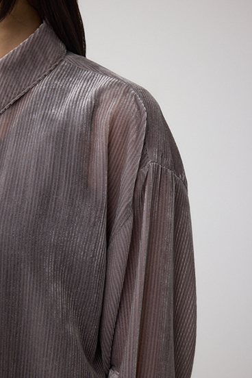 シアーコーデュロイ袖スリットボタンシャツ 詳細画像