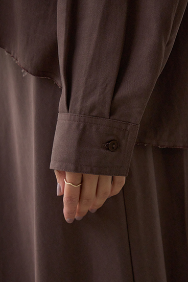 ラウンドヘムルーズシャツ 詳細画像