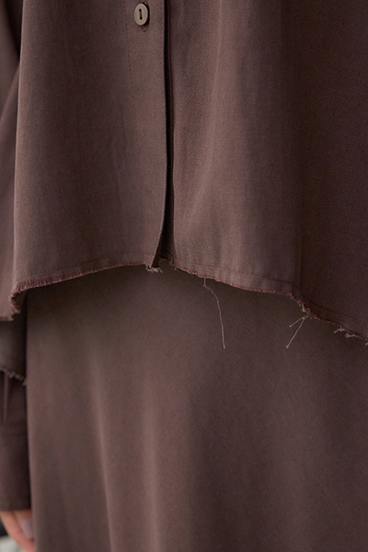 ラウンドヘムルーズシャツ 詳細画像