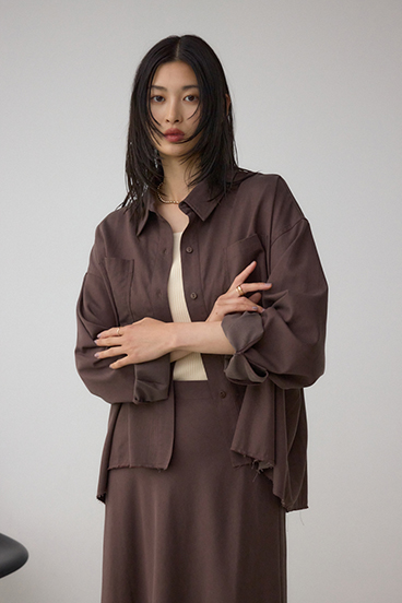 ラウンドヘムルーズシャツ 詳細画像