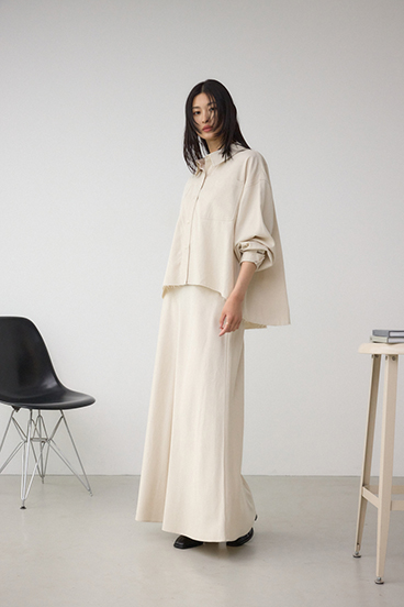 ラウンドヘムルーズシャツ 詳細画像