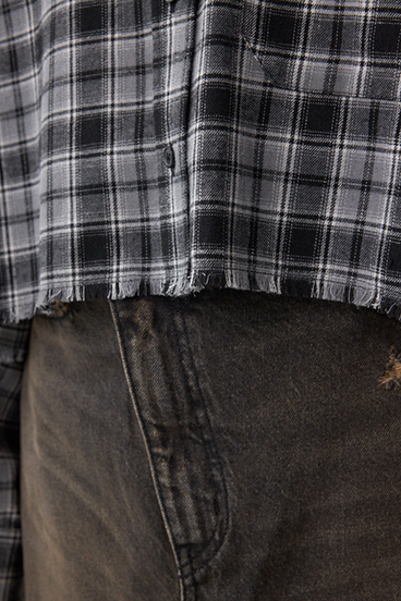 【着丈バリエ】アソートフリンジチェックシャツ 詳細画像