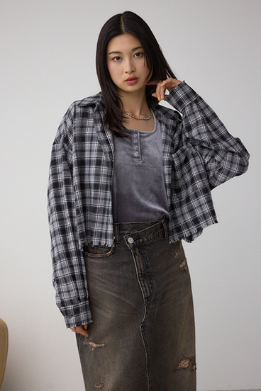 【着丈バリエ】アソートフリンジチェックシャツ 詳細画像