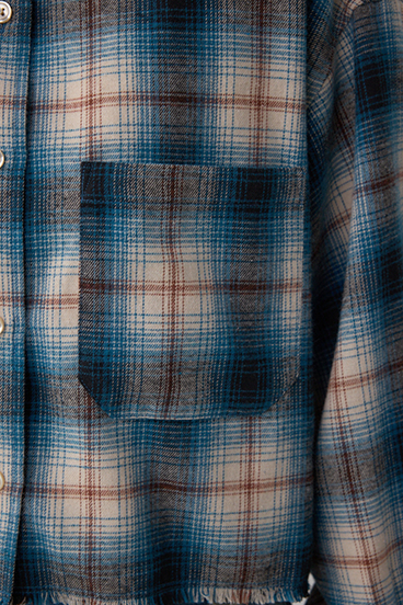 【着丈バリエ】アソートフリンジチェックシャツ 詳細画像