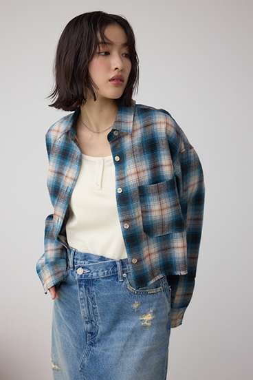 【着丈バリエ】アソートフリンジチェックシャツ 詳細画像