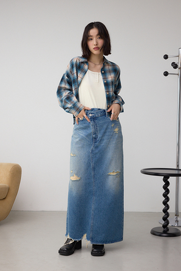 【着丈バリエ】アソートフリンジチェックシャツ 詳細画像