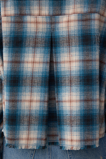 【着丈バリエ】アソートフリンジチェックシャツ 詳細画像