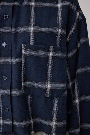 【着丈バリエ】アソートフリンジチェックシャツ 詳細画像