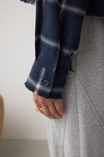 【着丈バリエ】アソートフリンジチェックシャツ 詳細画像