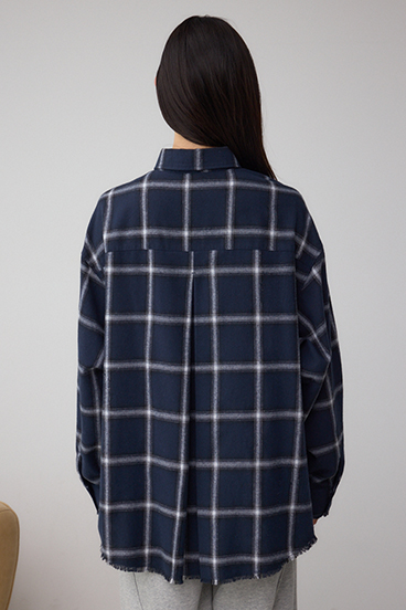 【着丈バリエ】アソートフリンジチェックシャツ 詳細画像