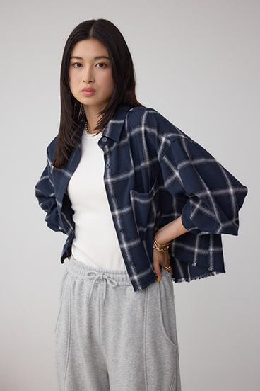 【着丈バリエ】アソートフリンジチェックシャツ 詳細画像