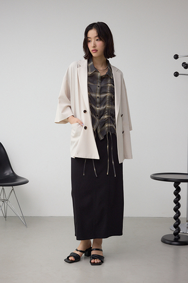 C/T冷感 半袖ルーズシャツジャケット 詳細画像