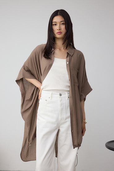 C/T冷感 裾ドロストドルマンルーズシャツ 詳細画像