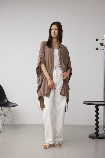 C/T冷感 裾ドロストドルマンルーズシャツ 詳細画像