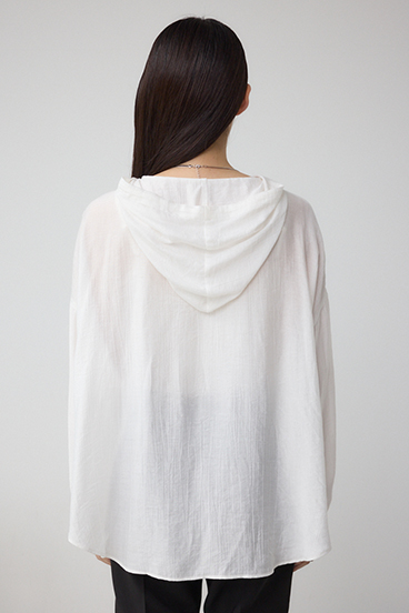 フード付きボタンシャツ 詳細画像