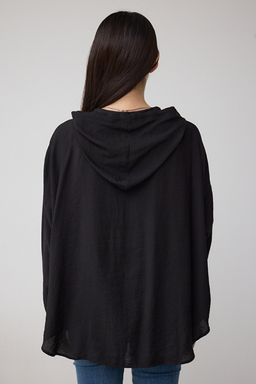 フード付きボタンシャツ 詳細画像