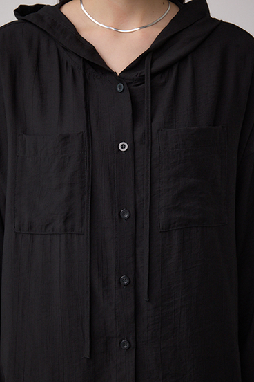 フード付きボタンシャツ 詳細画像