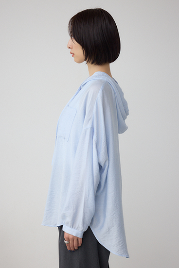 フード付きボタンシャツ 詳細画像