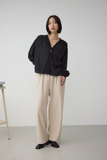 リブ付きシャツカーディガン 詳細画像