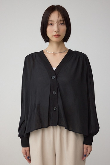 リブ付きシャツカーディガン 詳細画像