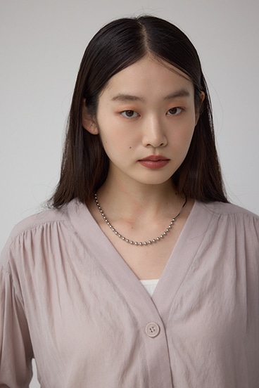 リブ付きシャツカーディガン