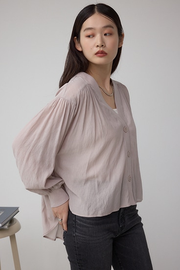 リブ付きシャツカーディガン 詳細画像