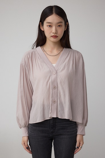 リブ付きシャツカーディガン 詳細画像