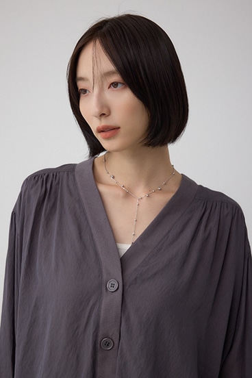 リブ付きシャツカーディガン