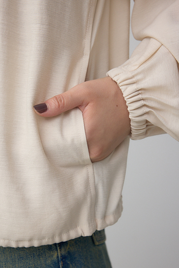 ノーカラーシアーブルゾン 詳細画像